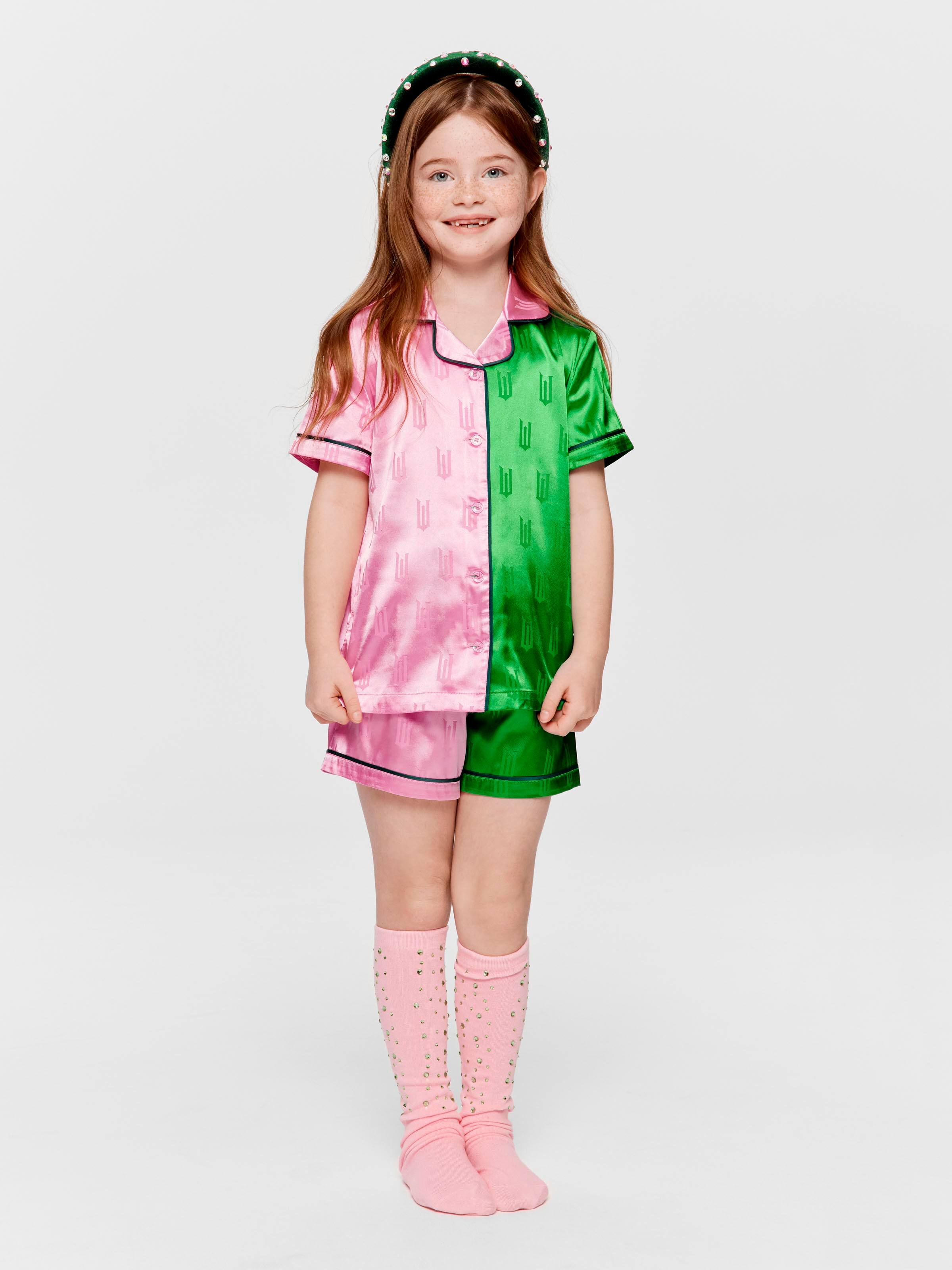 Junior Girls Wicked Chic Satin Shortie Pj Set