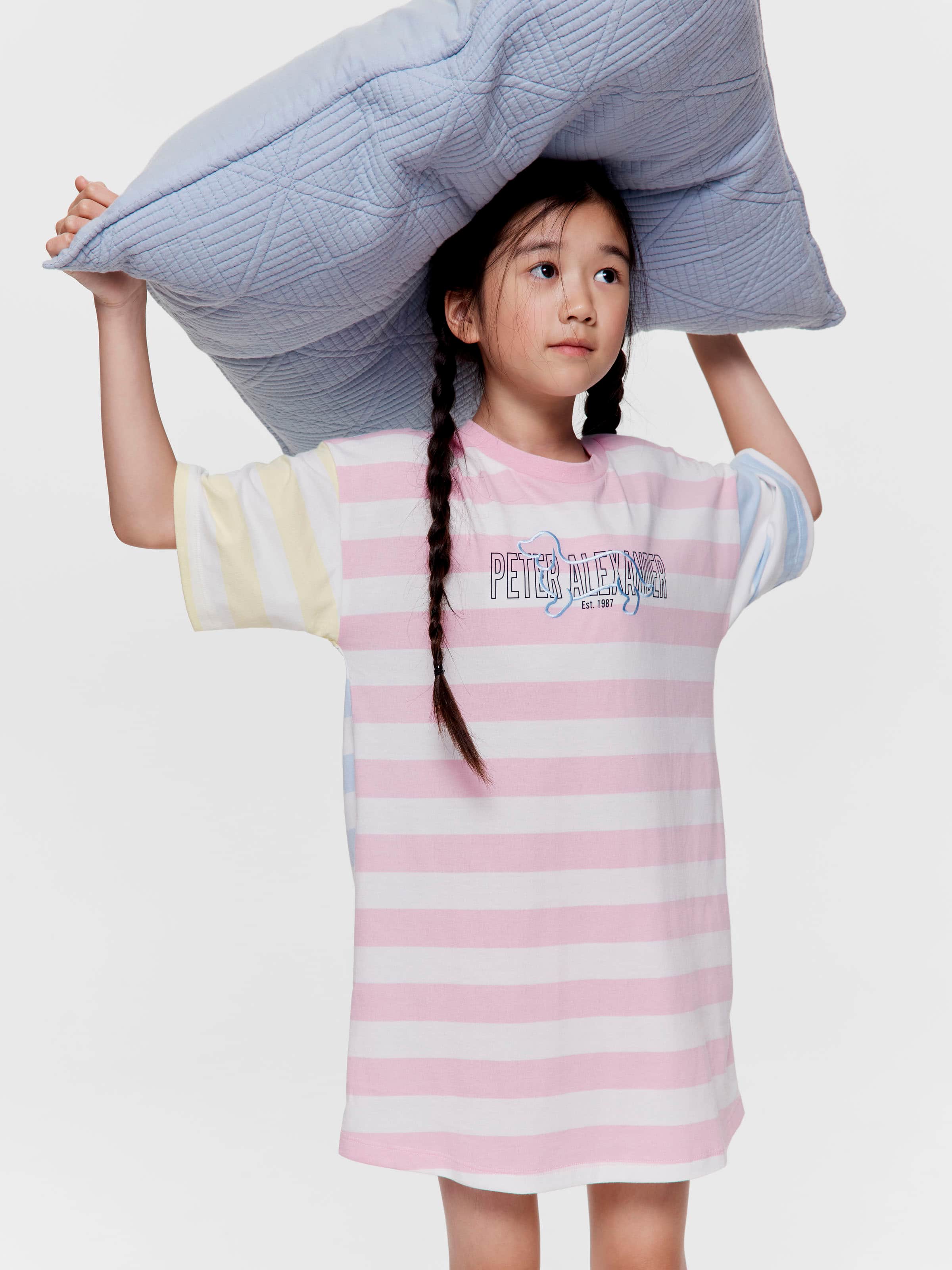 Girls Penny Logo Stripe Sleep Tee