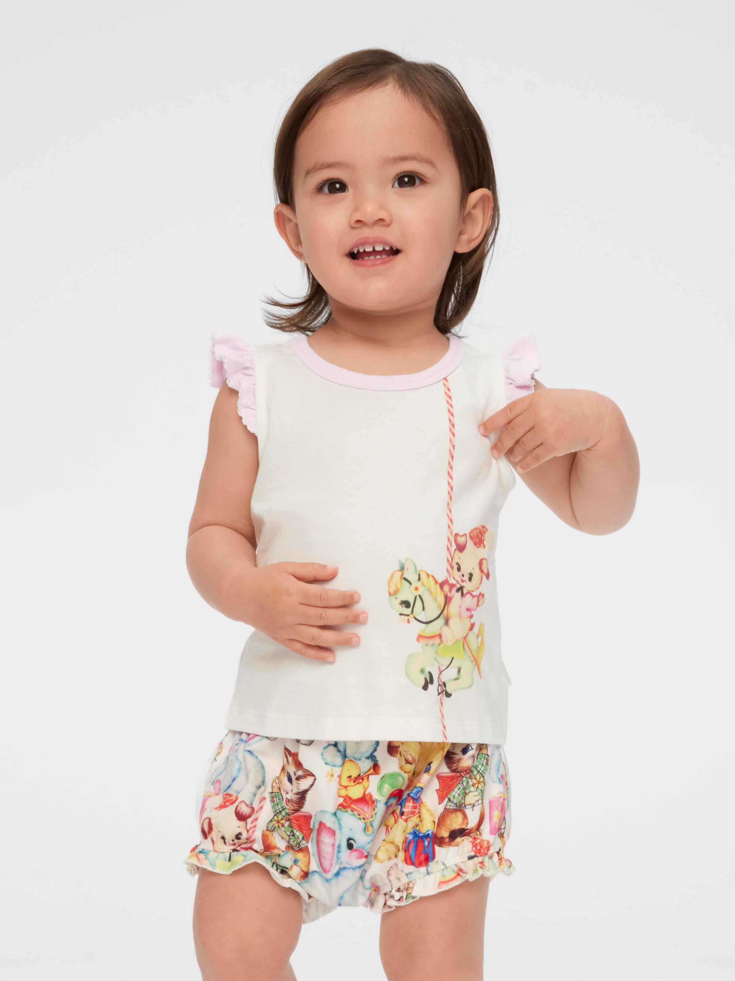 Baby Girls Vintage Toys Short Pj Set