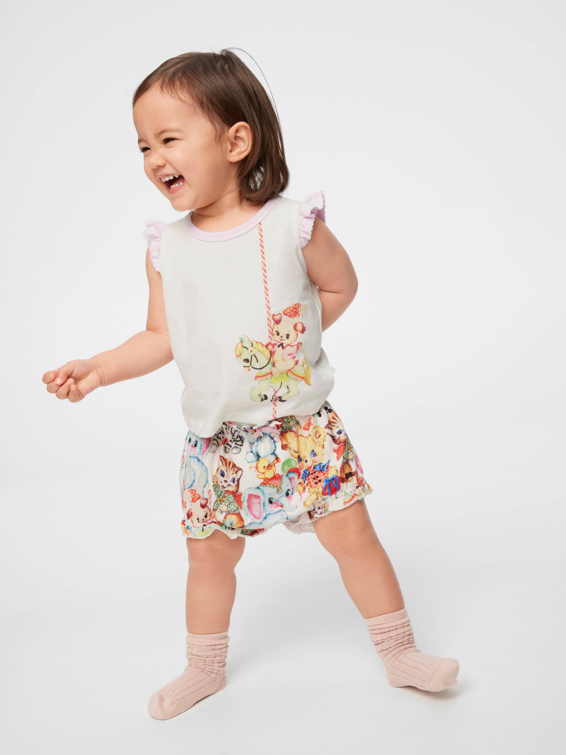 Baby Girls Vintage Toys Short Pj Set