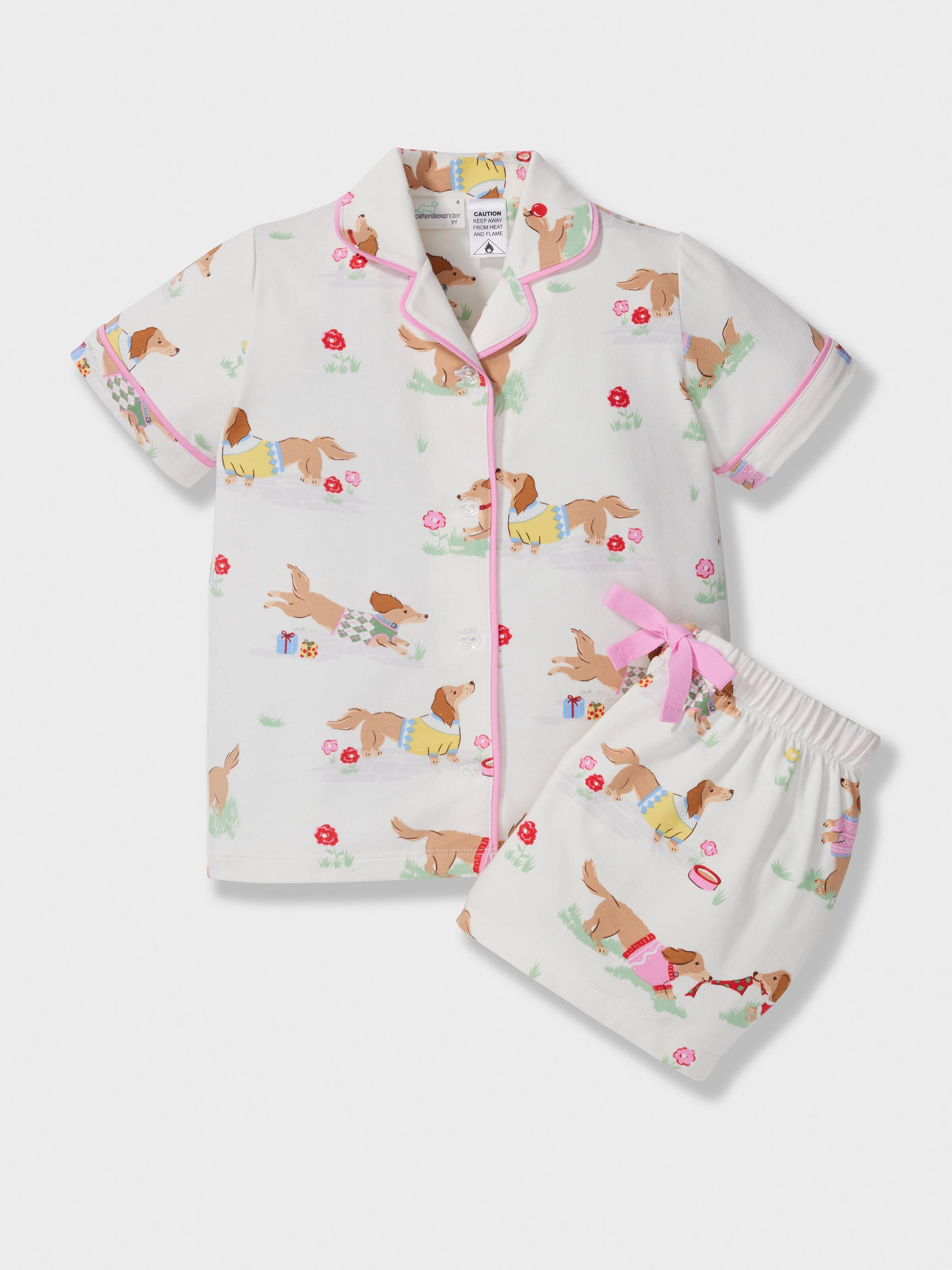 Girls Penny Print Classic Shortie Pj Set