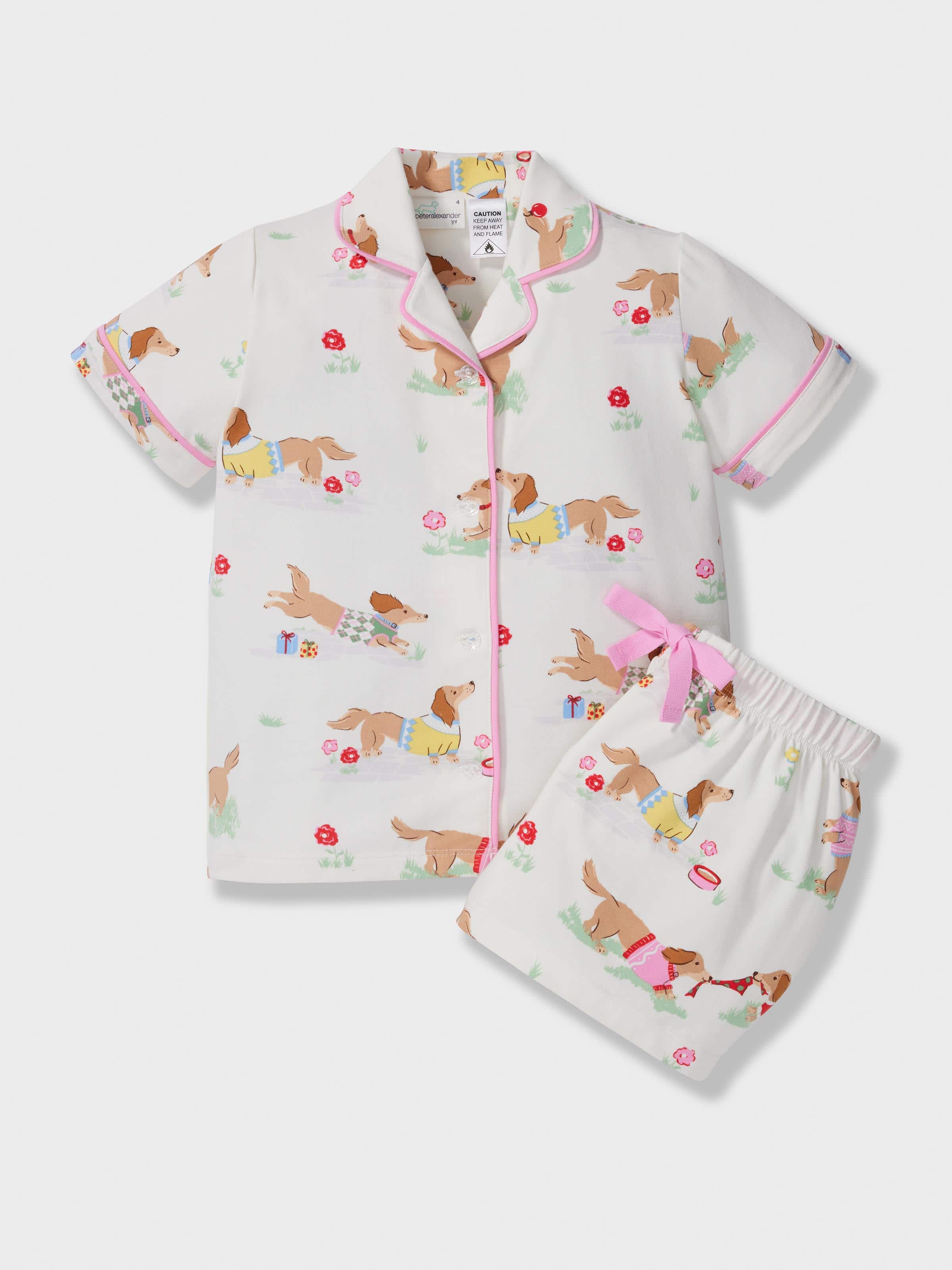 Girls Penny Print Classic Shortie Pj Set