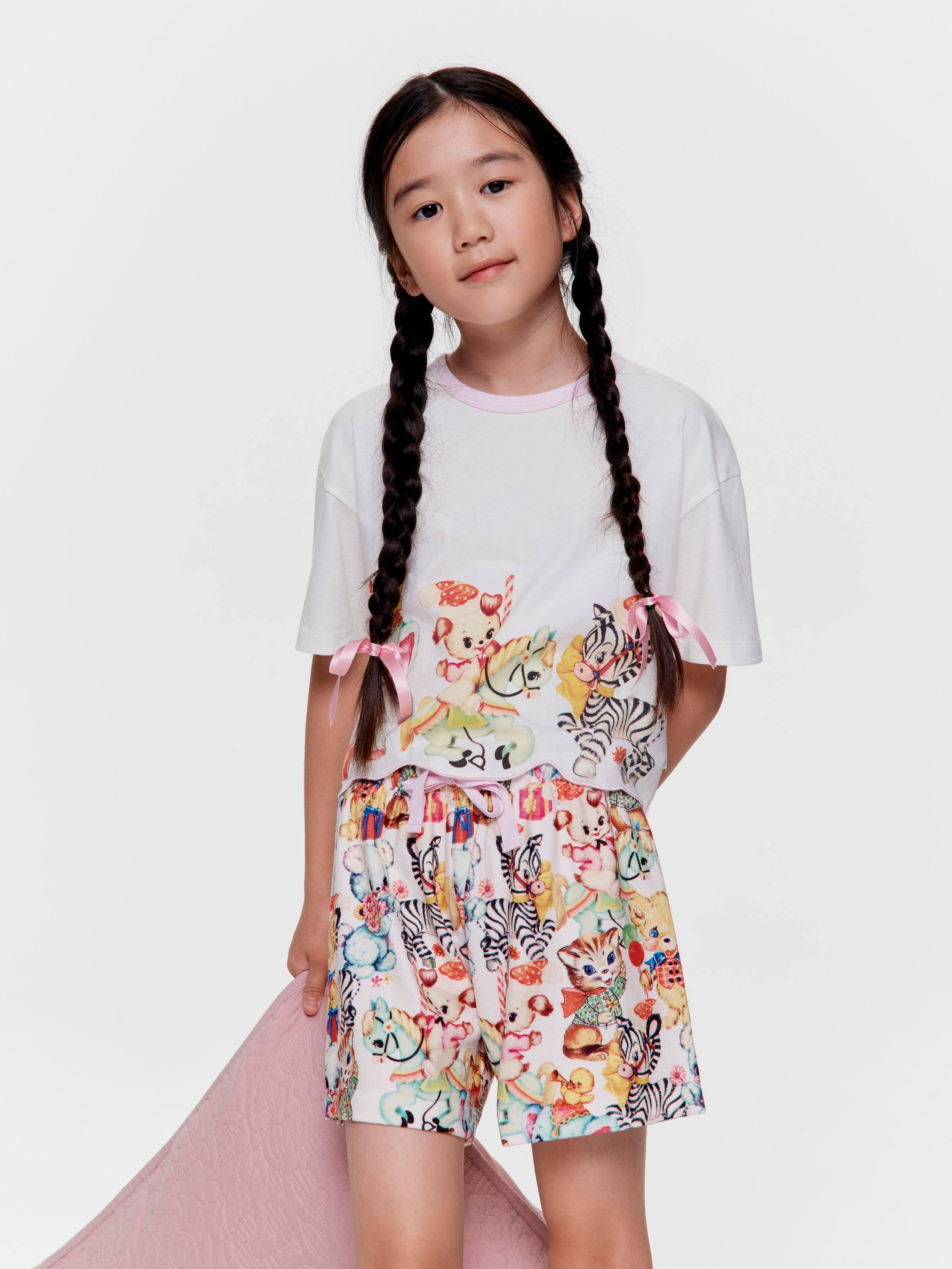Girls Vintage Toys Short Pj Set