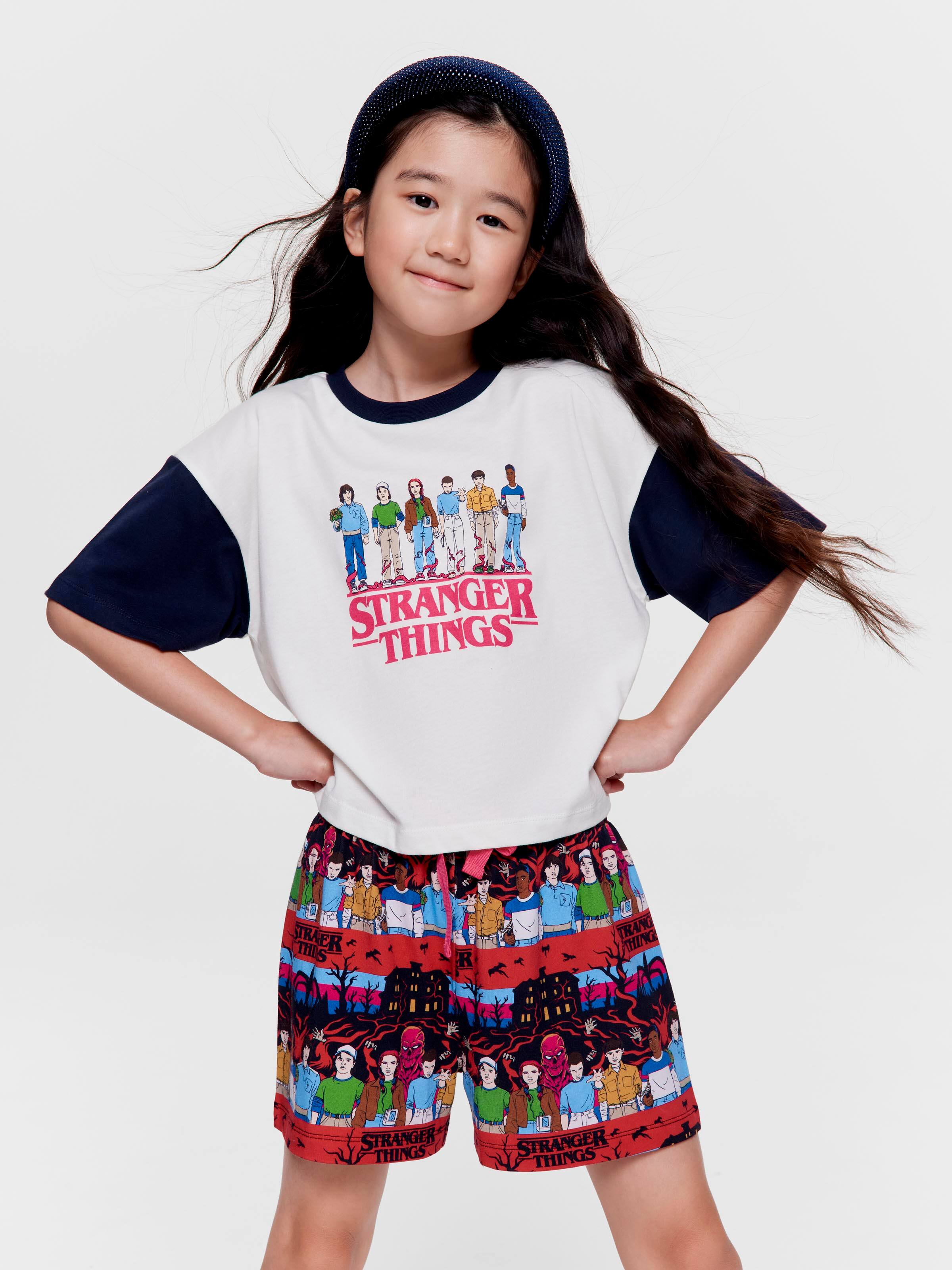 Girls Stranger Things Short Pj Set