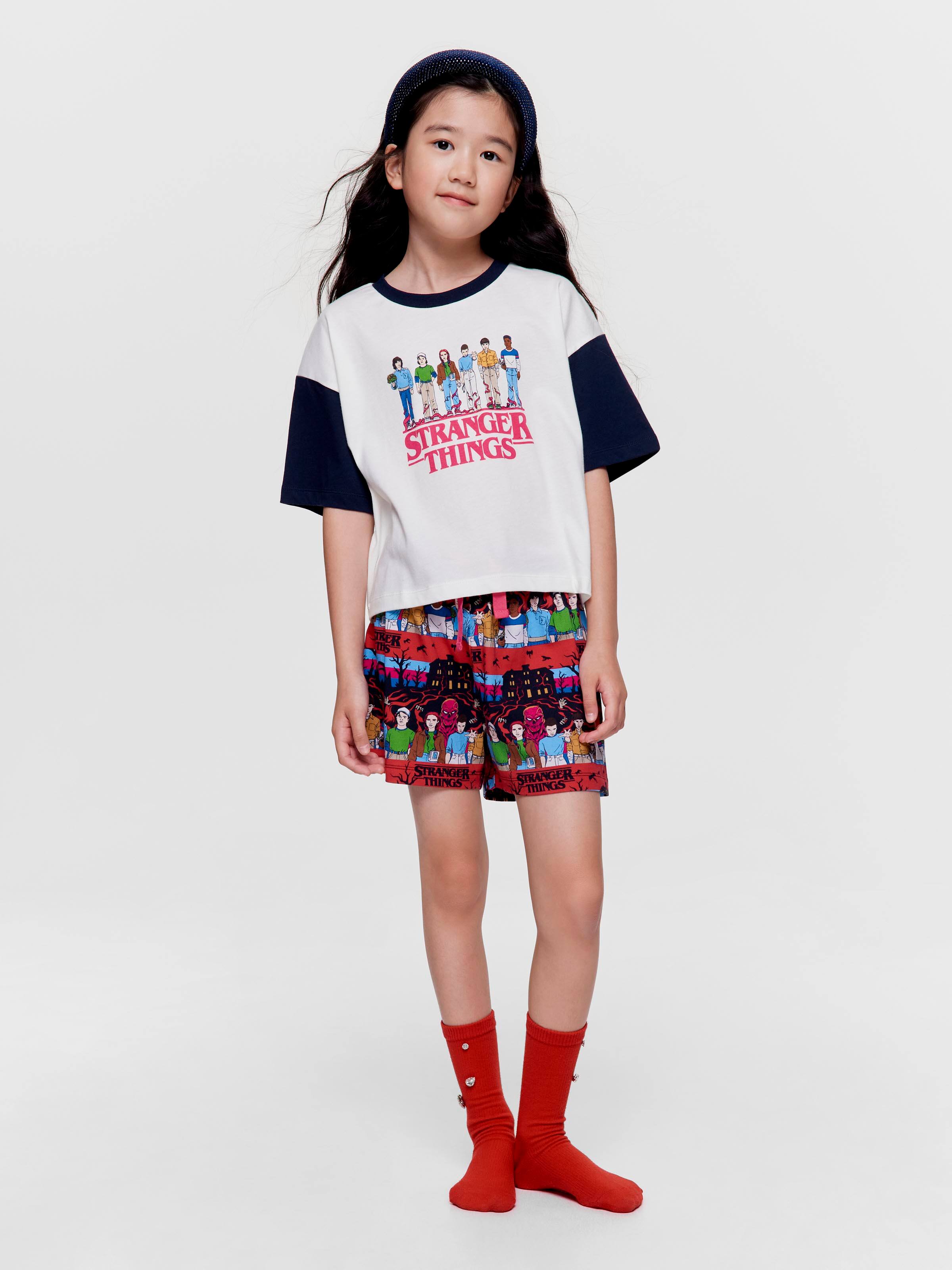 Girls Stranger Things Short Pj Set