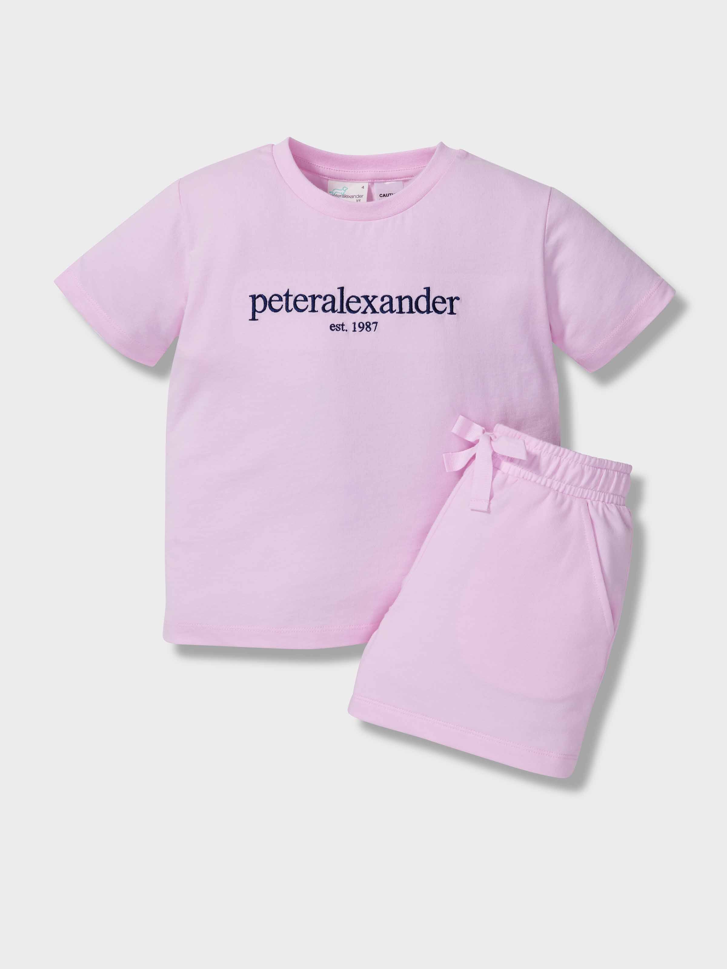 Girls Pink Heritage Short Pj Set
