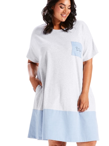 P.A. Plus Chambray Hem Nightie