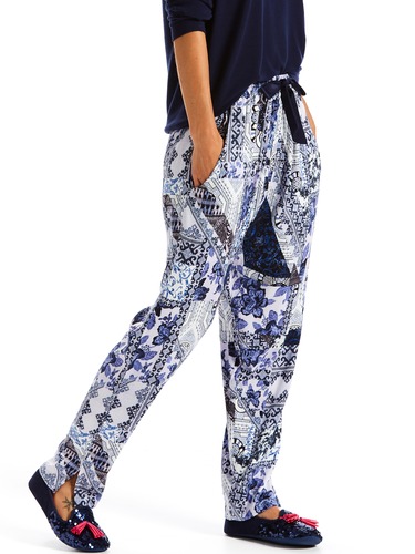 Mixed Paisley Drop Crotch Pj Pant