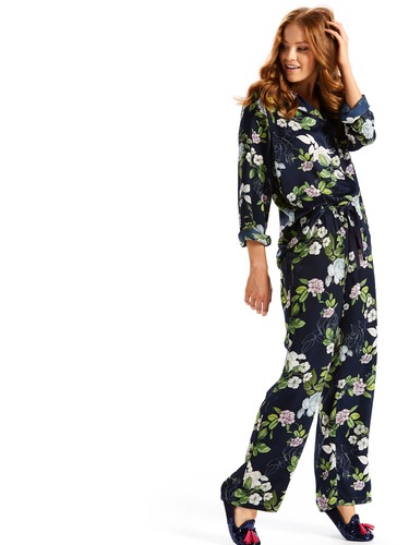 Navy Floral Classic Pj Set