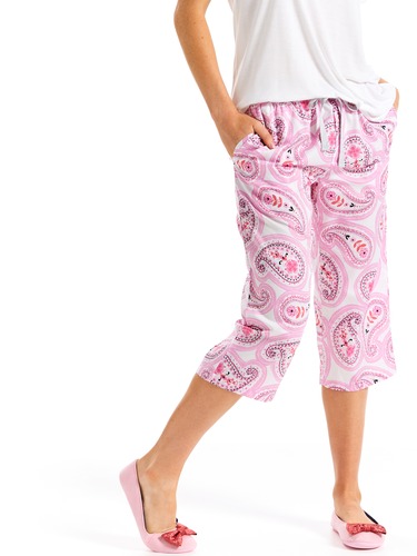 Pink Paisley 3/4 Pj Pant