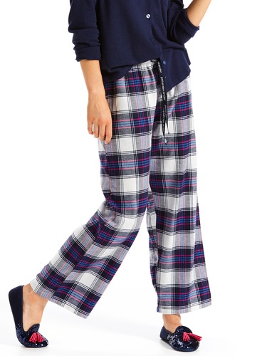 Blue Check Petite Flannelette Pj Pant