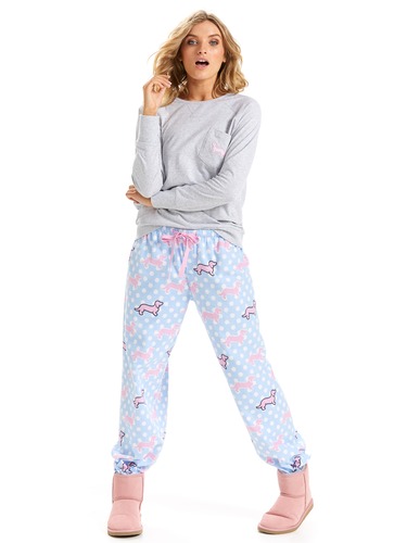 Penny Logo Spot Classic Flannelette Pj Pant