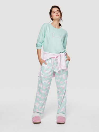 Pink Classic Flannelette Pj Pant