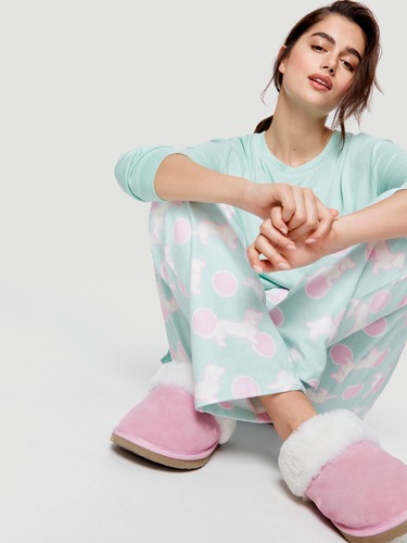 Pink Classic Flannelette Pj Pant