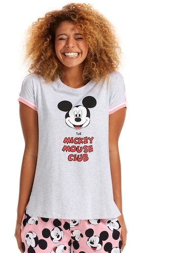 Mickey Mouse Club Stripe Back Tee