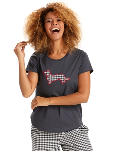 Tartan Penny Applique Tee