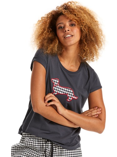 Tartan Penny Applique Tee