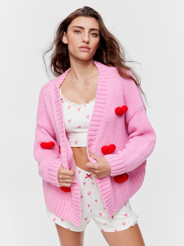 Knit Heart Cardi                                                                                                                