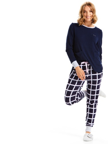 Windowpane Waffle Easy Pj Pant