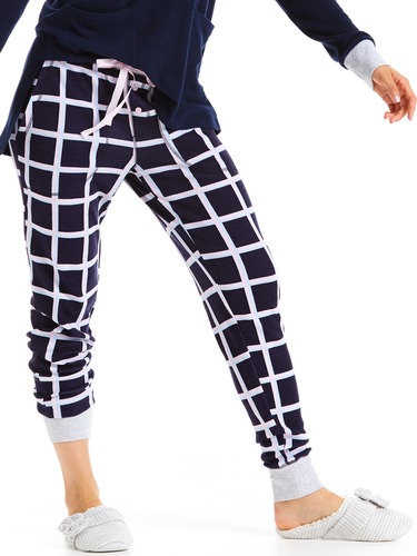 Windowpane Waffle Easy Pj Pant