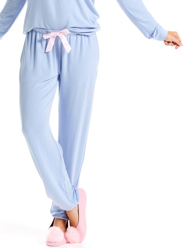 Blue Fuzzy Harem Pj Pant