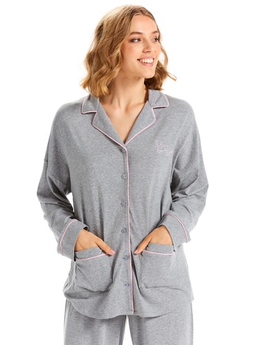 Plain Jane Charcoal Knit Shirt