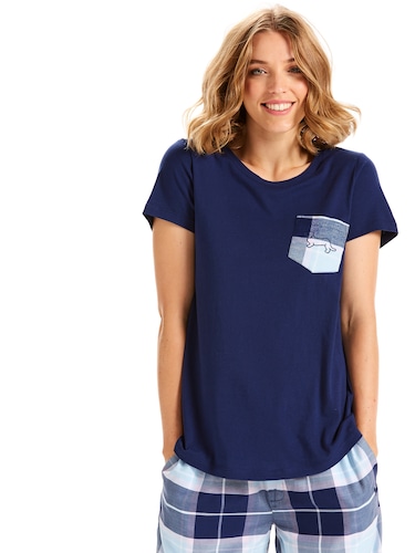 Check Pocket Short Sleeve Tee