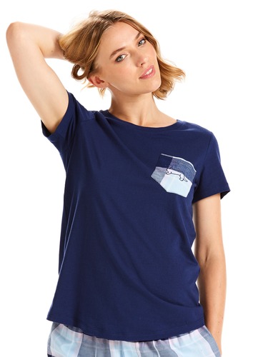 Check Pocket Short Sleeve Tee