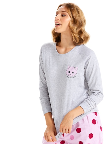 Crazy Cat Long Sleeve Top