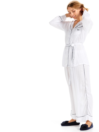 Plain Jane White Pj Set