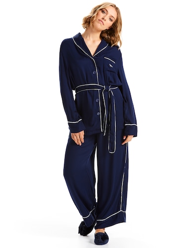 Plain Jane Navy Pj Set