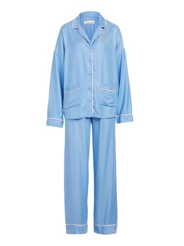 Plain Jane Blue Flannelette Pj Set