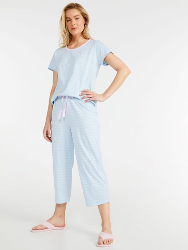 Stripe Waffle Easy Pant