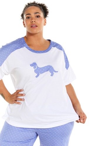 P.A. Plus Penny Woven Trim Tee