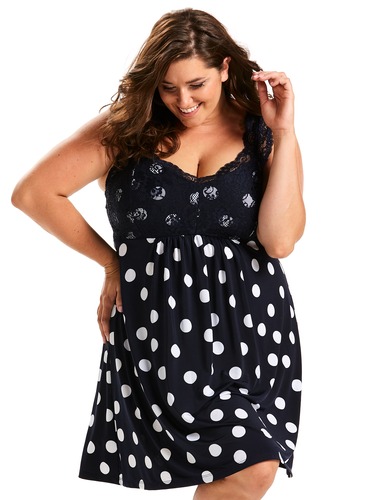 P.A. Plus Spotty Lace Bust Slinky