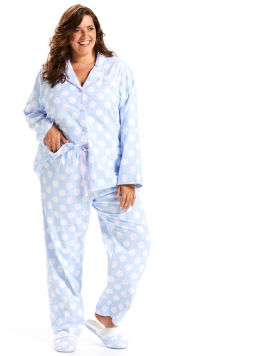 P.A. Plus Penny Spot Flannelette Pj Set