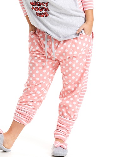 P.A. Plus Spotty Stripey Flannelette Legwarmer Pj Pant