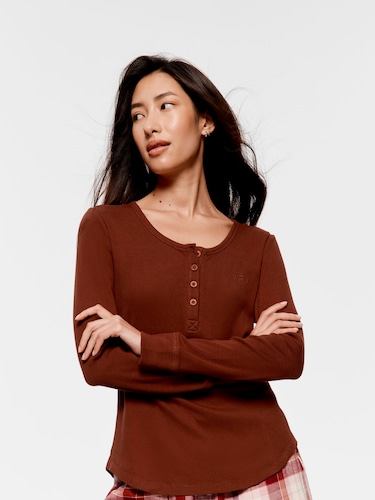 P.A. Classic Rib Henley                                                                                                         