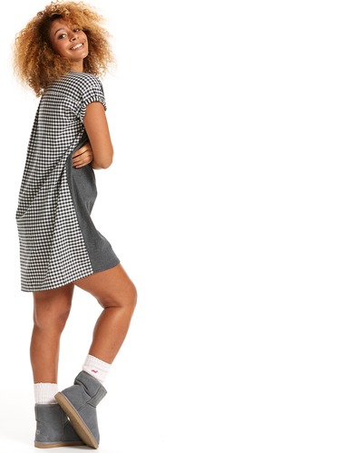 Gingham Back Sleep Tee