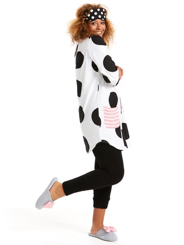 Big Spot Flannelette Nightshirt
