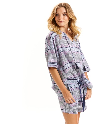 Tile Stripe Mid Short