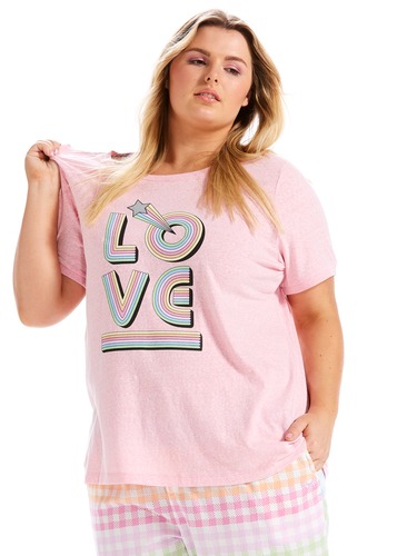 P.A. Plus Love Ringer Tee