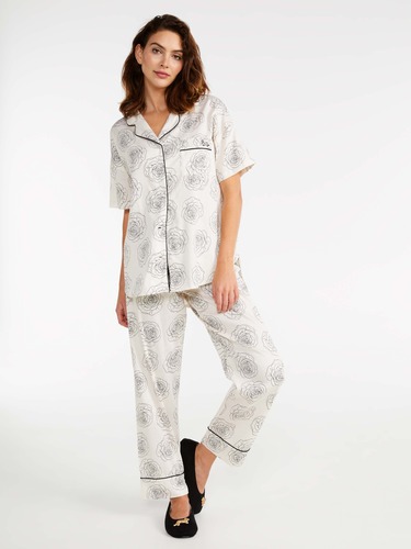 Patchwork Stripe 3/4 Pj Pant