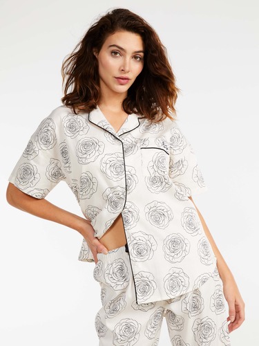 Patchwork Stripe 3/4 Pj Pant