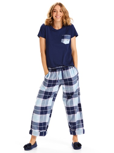 Check Classic Sateen Pj Pant