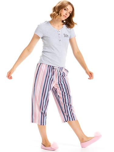 Multi Stripe 3/4 Pj Pant
