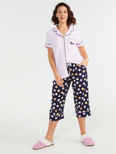 Dark Rose Classic Sateen Pj Set