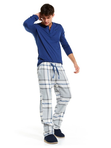 Grey Check Flannelette Classic Pj Pant