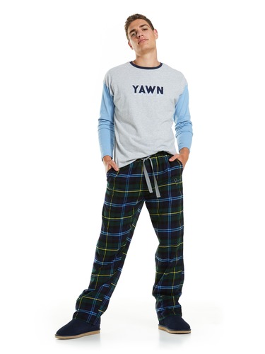 Green Check Flannelette Classic Pj Pant