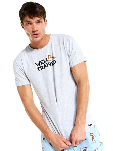 Mens Basset Hound Well Trained Tee